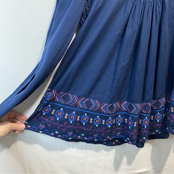 Rock & Roll Fairy Cowgirl Deep Blue Embroidered Western Top medium - Picture 8 of 14